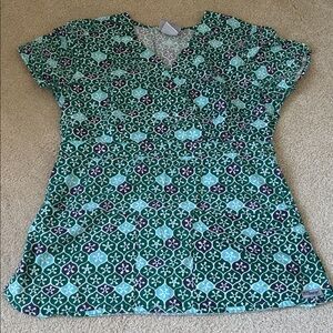 Grey’s Anatomy by Barco Scrub Top with button cinch